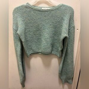 Cropped Green Sweater